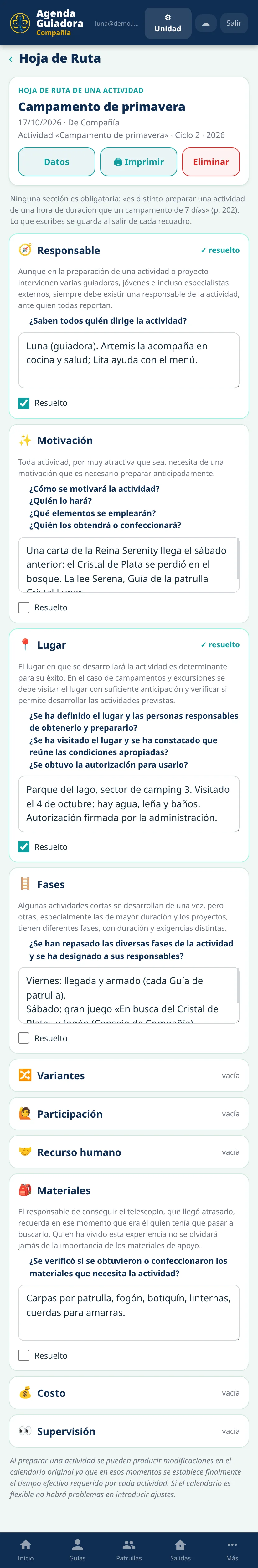 Una hoja de ruta