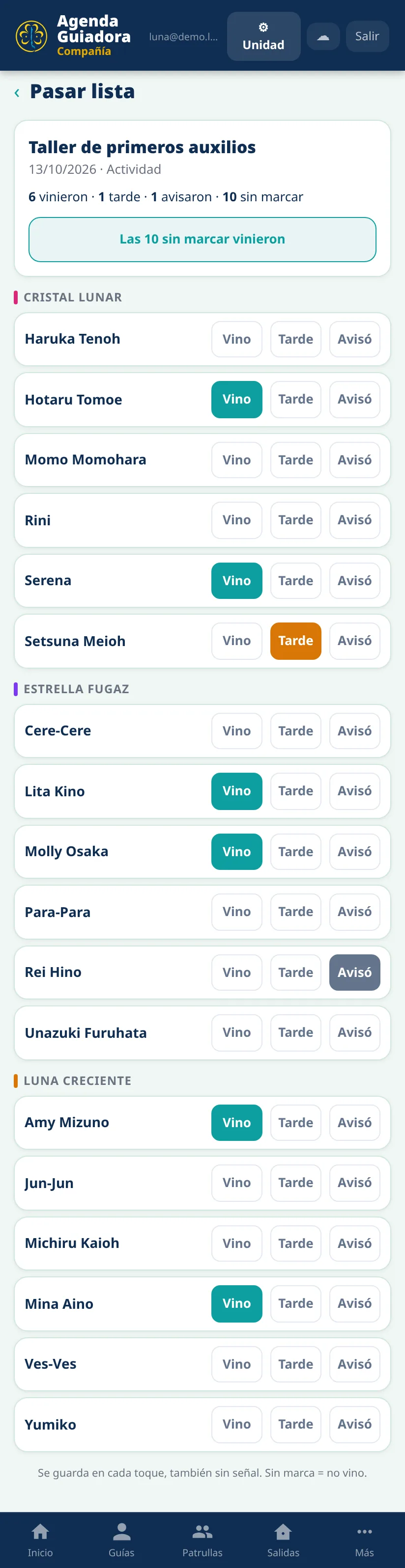 Pasar lista