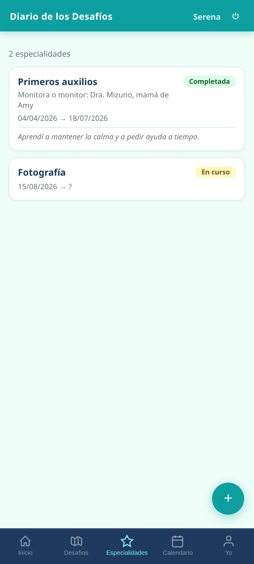 Especialidades