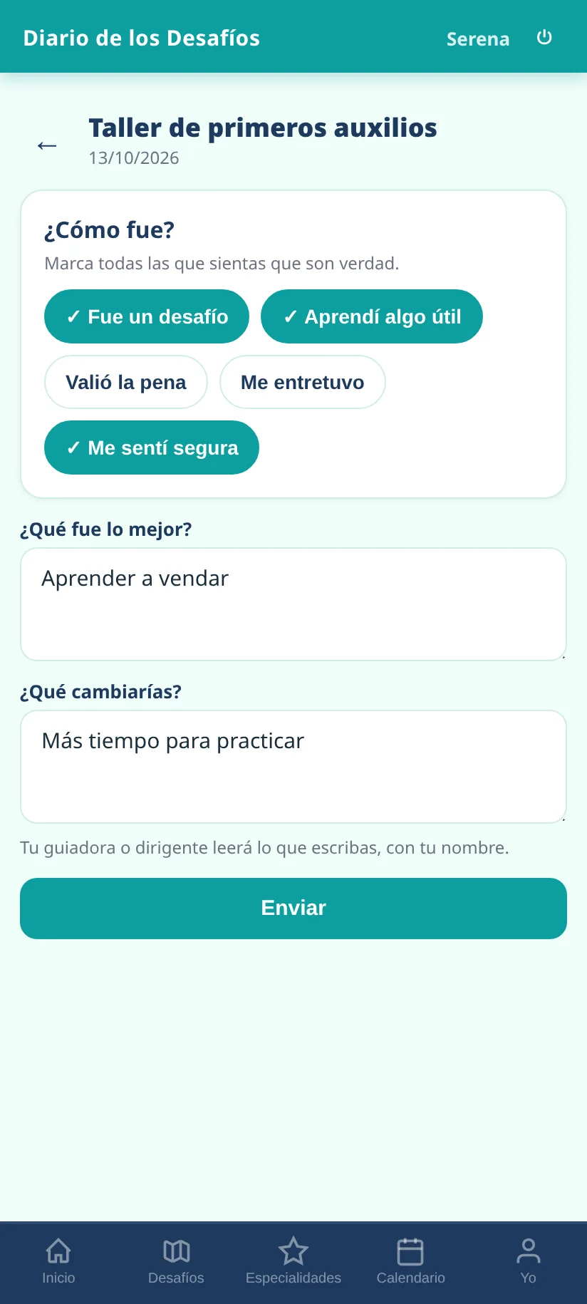 Evaluar una actividad